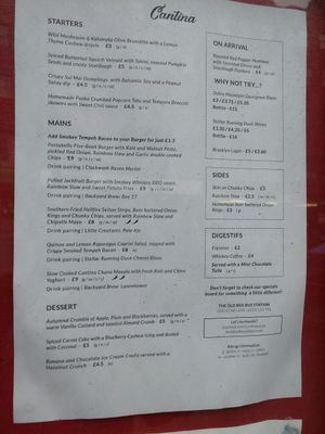 menu at Cantina Leeds in Leeds