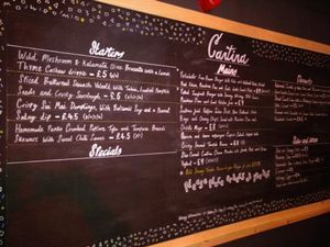 menu at Cantina Leeds in Leeds