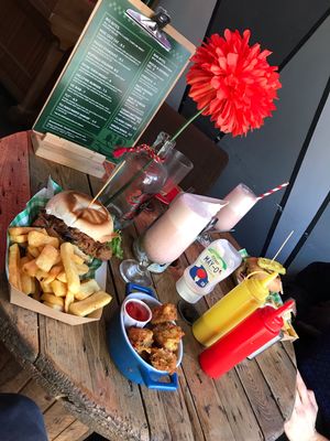 Such good vegan food, especially day after a night out in Leeds. Loved the crispy battered mushrooms and strawberry milkshake. 💚 at Cantina Leeds in Leeds