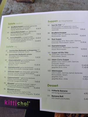 Menu at Kittichai - Ehrenstr in Cologne