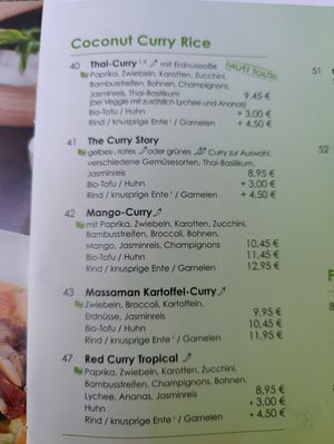 Menu at Kittichai - Ehrenstr in Cologne