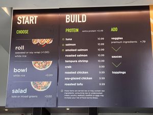 Menu at Fusian in Toledo