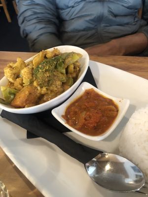Vegetable Masala Curry (vegan) at Reflections Restaurant in Lake Tekapo
