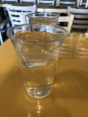 Glass of water   at Vegan Tree in Matawan