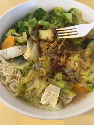 Hot pot, light and tasty. Not heavy. Medium spice was perfect for me, and I love spice.  at Vegan Tree in Matawan