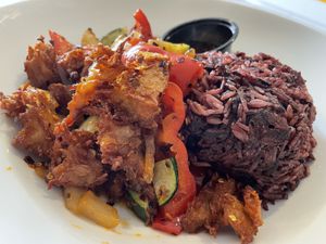 My entree   at Vegan Tree in Matawan