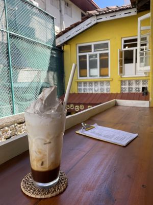 Secret iced latete  at Cafe Secret Alley in Kandy