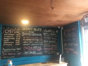 Menu at Cafe Secret Alley in Kandy