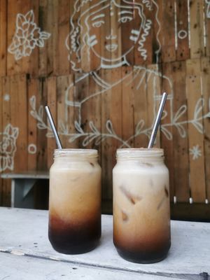 Iced Coconut Coffe at Cafe Secret Alley in Kandy