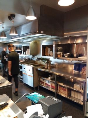 Open kitchen at Soul Burger in Parramatta