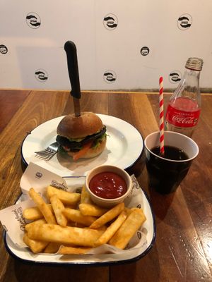 Mushroom burger  at Soul Burger in Parramatta