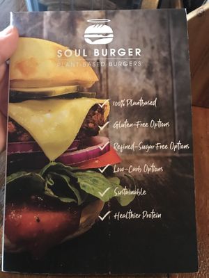 Menu at Soul Burger in Parramatta