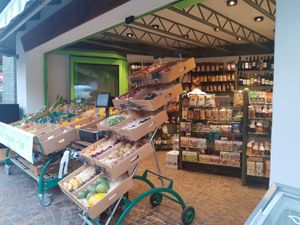 Vegetable section at Droguerie von Gruningen in Gstaad