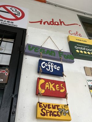 I ate outside!  at Indah Cafe in Kuching