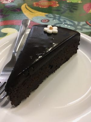 Vegan gluten-free chocolate cake  at Indah Cafe in Kuching