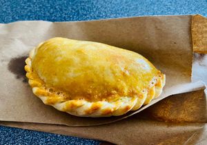 Baked vegetarian curry puff at Indah Cafe in Kuching