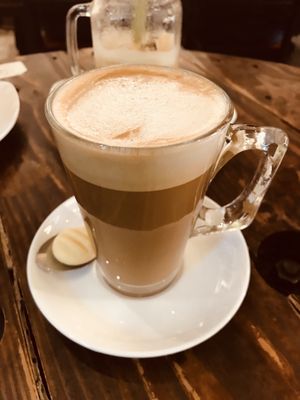 Soy latte  at Indah Cafe in Kuching