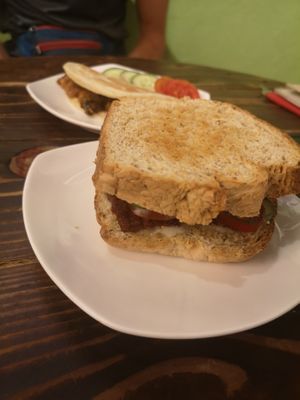 Great sandwich but too light at Indah Cafe in Kuching