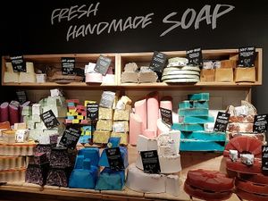 fresh handmade soaps at LUSH in Maastricht