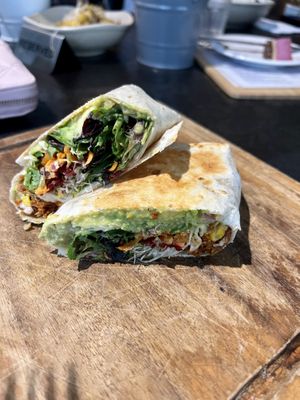 Mexican bean wrap   at Raw Energy in Brisbane