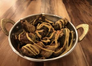 Roasted Brussels sprouts were good   at Surya Cafe in Fitchburg