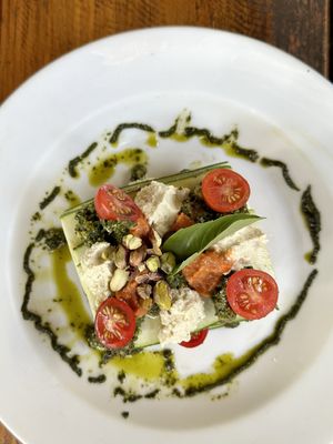 raw lasagna- 450Rs  at Zest in Agonda