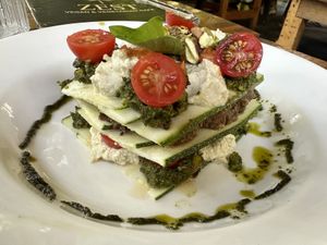 raw lasagna- 450Rs  at Zest in Agonda