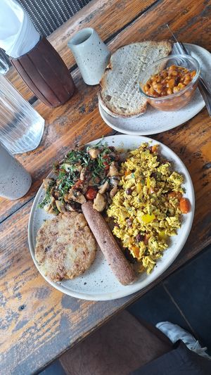 Scramble Tofu breakfast at Zest in Agonda