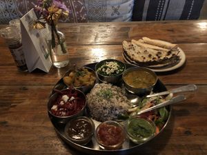 Vegan thali  at Zest in Agonda