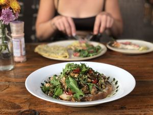 Mushroom toast  at Zest in Agonda