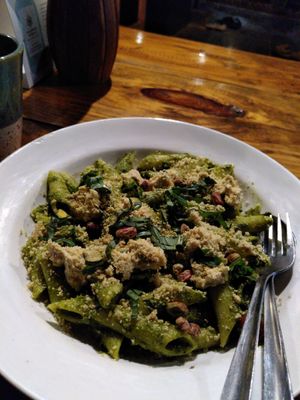 Pesto pasta at Zest in Agonda