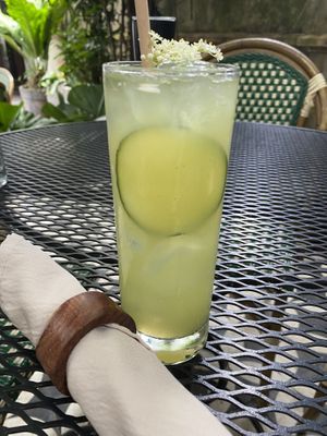 Coconut water with lime and mint mocktail at Mahalo in Panama City