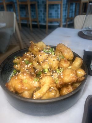 Cauliflower tempura   at Mahalo in Panama City