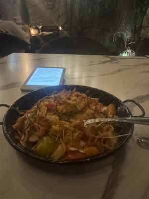 Jackfruit paella   at Mahalo in Panama City