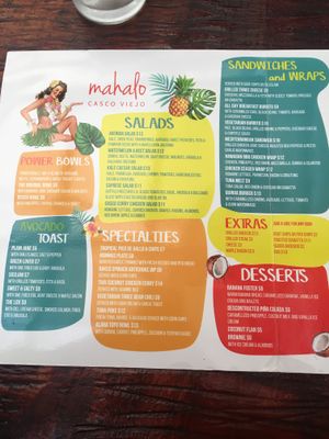 There are other pages as well. at Mahalo in Panama City