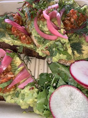 Avocado Tartine at Frontier Cafe in Yucca Valley