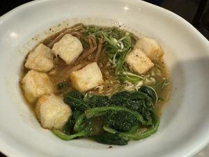 Veggie ramen with extra tofu, minus corn  at Moko Ramen Bar in Las Vegas
