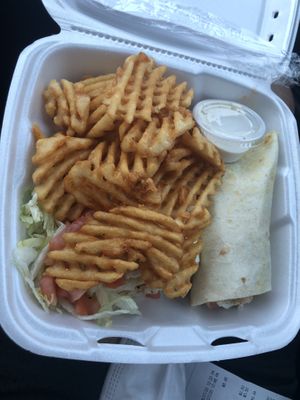 Gardein chicken wrap at Legacy Pub in Lafayette