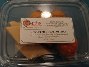 $9.89 Assorted Vegan Mithai at Mithai Indian Cafe in Cary