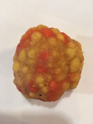 Gram flour balls at Mithai Indian Cafe in Cary