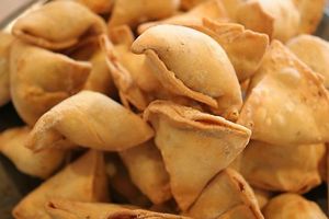 The biggest and heaviest samosas unlike the usual .99 cent ones! Taste the difference, with a different dough, different spices and different stuffing at Mithai Indian Cafe in Cary