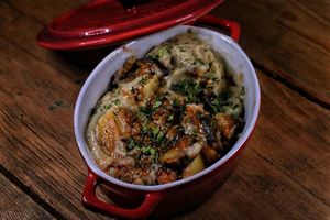 Vegan Moussaka at Beetroot Healthy Food and Veggie Island in Maynooth