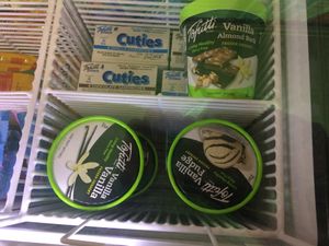 Vegan ice cream at Hilton Pizza in Hilton