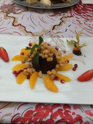 The vegan chocolate/nut cake of your dreams at Ringhotel Die Gams in Beilngries