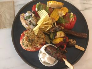 BBQ plate at Green Love in Marseille