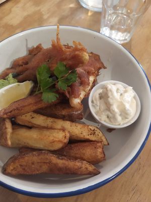 No fish and chips et sa sauce tartare maison at Green Love in Marseille