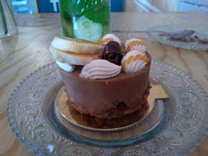 Cheesecake façon banofee at Green Love in Marseille