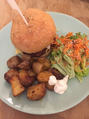 Vegan burger  at Green Love in Marseille