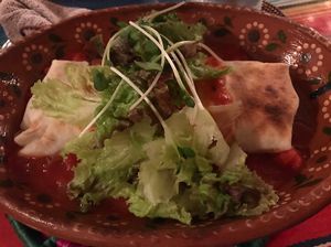 vegan burrito at Mexican Kitchen Bar MU in Osaka