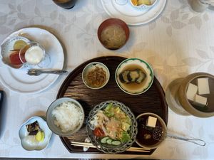 The breakfast   at Yamaichi Bekkan in Miyajima